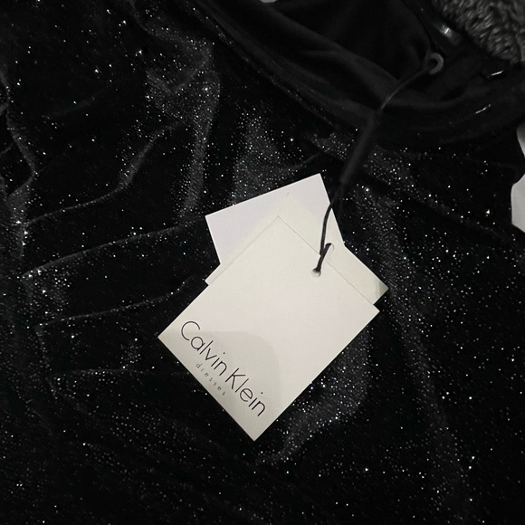CALVIN KLEIN SPARKLE VELVET DRESS - Picture 5 of 5